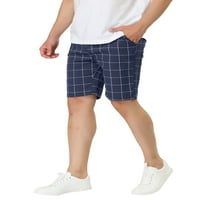Jedinstvene ponude muške ljetne karirane kratke hlače Slim Fit Provjerene kratke hlače