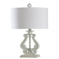 Stolna svjetiljka u obliku slova u-bijela s ogrebotinama-teksturirana bež, siva