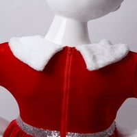 & Božićni kostim gospođe Djed Mraz za djevojčice, haljina za klizanje na ledu