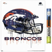 Denver Broncos - plakat kaciga za kacigu, 22.375 34