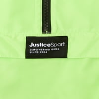 Justice Girls Paketive jakne s kapuljačom s kapuljačom s patentnim zatvaračima s vrećicom ruksaka, veličine 5-18