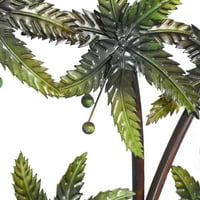 Dekodirajte zeleni metalni zidni dekor u zatvorenom i na otvorenom u obliku palme