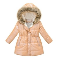 Zimski kaput za djevojčice, uska gornja odjeća za djevojčice, Zimski dječji kaput s kapuljačom, topli kaput otporan