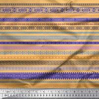 Poliesterska krep tkanina U prugama i geometrijski dekor u grčkom stilu s otiskom širine dvorišta