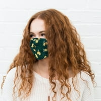 Višekratna, periva platnena maska za lice s džepom za filter - limun