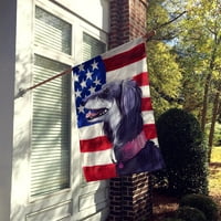 Saluki pas američka zastava platno za zastavu veličina kuće