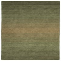 Kolekcija nijansi u nijansama - zeleni tepih od vune 9 '6 13'