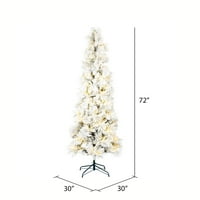 Umjetno božićno drvce od 6' 30 Atka borove olovke, neosvijetljeno-snijegom prekriveno božićno drvce faa-Sezonski