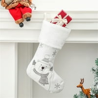 Ukrasi o kući za čišćenje božićnih pletenih čarapa Poklon torba Božićna poklon torba Božićna ukrasna zaliha privjesak