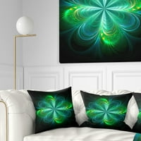 Dizajnerski zeleni fraktalni cvijet koji cvjeta-apstraktni jastuk-18.18