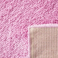 Jednobojni plišani tepih od paperja, 8' 10'ružičasta