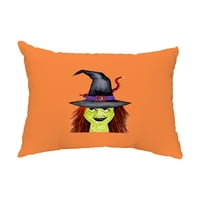 14 20 Vještičji šešir s printom krem boje Za Noć vještica vanjski jastuk za bacanje