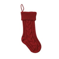 Ženske kompresijske čarape s božićnim natpisom obične čarape vuneni privjesak Božićni ukras poklon vrećica čarape