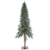 Alpsko umjetno božićno drvce od prirodne kore od 8', prozirni vijenci s osvjetljenjem dura mater