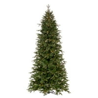 Umjetno tanko božićno drvce od 9 '50, unaprijed osvijetljeno, toplo bijelo niskonaponsko LED širokokutno svjetlo