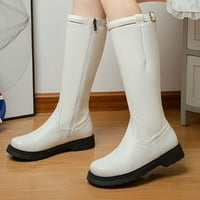 Ženske čizme za gležnjeve veličine do koljena u veličini veličine do koljena, zimske jesenske udobne čizme za