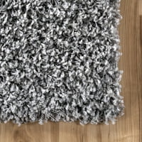 Moderni tepih od paperja, 2 '6 20', srebrni