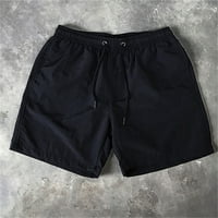 muške ljetne kratke hlače Ležerne s džepom na Vezici, jednobojne kratke hlače za plažu