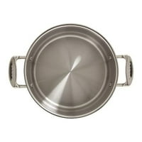 Klasični set od nehrđajućeg čelika od kuhara iz chefa. Lonac za juhu s poklopcem