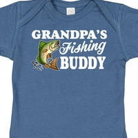 Slatki djedov prijatelj iz ribolova s bijelim natpisom kao poklon za dječački Bodi