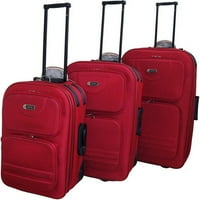Generički koncepti putovanja Collins 3-komad set prtljage, crveno