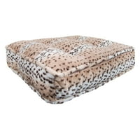 Bessie i Barnie Aspen snježni leopard luksuzni shag dodatni plišani fau krzni pravokutnik kućni ljubimac krevet