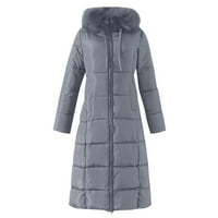 Zimski kaputi za žene, Ženska odjeća s pamučnom podstavom zimi, zadebljani veliki ovratnik, velika veličina iznad