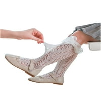 Čarape za djevojčice, Mrežaste, izrezane i ukrašene velikim lukom, čarape do koljena za djevojčice od 1 godine