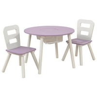 Set okruglih stolova i stolica u sredini sa skrivenim spremištem, lavanda