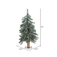 Alpsko umjetno božićno drvce od prirodne kore od prirodne kore, prozirni vijenci s osvjetljenjem dura mater