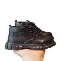 SANVIGLOR UNISE Kids Combat Combat Boot Fur Sole Casual Bootsi bočni patentni zatvarač gležnjača na otvorenom