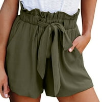 Ženske kratke hlače visokog struka prugaste kratke hlače elastični pojas ljetne Ležerne kratke hlače za plažu