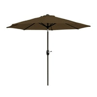 Westin vanjski ft tržni kišobran s okruglim smolama za vanjski vrt UV vodeni vremenski otporni, kava