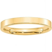 Zlato, karatno žuto zlato, standardni ravni prsten za udobno pristajanje, veličina 12,5