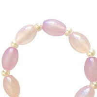 Ružičasta ogrlica od školjki ružičasti set nakita od školjki princeza ogrlica naušnice narukvica princeza ogrlica
