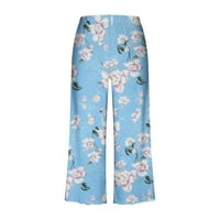Ženski pidžama Set, gornji dio s kratkim rukavima, Capri hlače s džepovima, ležerna odjeća za spavanje, Kompleti