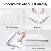 Luksuzni jastuci od perja-alternativa jastucima za spavanje, prekrivač od mikrovlakana, Veličina 2 pakiranja