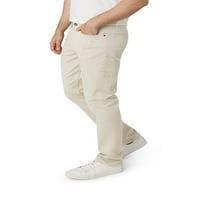 Muške pripijene ravne rastezljive keper hlače s 5 džepova - veličine do 52