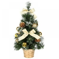 16-inčno stolno božićno drvce s pozadinskim osvjetljenjem, šišarkama, ukrasima za najbolji ukras za blagdansko