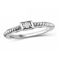 Jewelersclub Dijamantni prstenovi za žene - karatni bijeli dijamantni prsten nakit - srebrni trake za žene - prsten