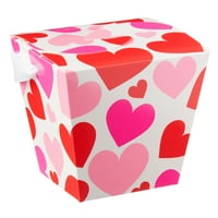 Način da proslavite Valentinovo crvena i ružičasta srca izvadite kutiju, CT