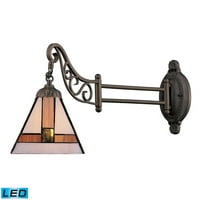 Zidna svjetiljka od bronce od bronce i stakla U Stilu Tiffani-uključuje LED svjetiljku