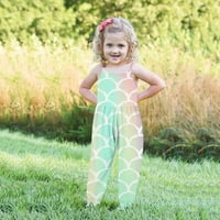 Moda dječja odjeća Lawor Toddler Girls Kids Kids kombinezon Jedan sirena remena Romper Ljetne odjeće Multicolor
