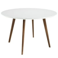 Okrugli stol za blagovanje u bijeloj boji