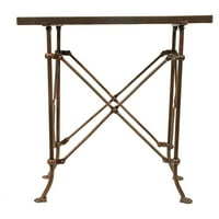 Pravokutni metalni akcentni stol u obliku ladice promjera 20 inča