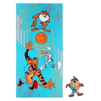 Space Jam Kids Taz ručnik i lik Scrubby Set, Blue, Warner Bros