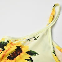 Ženska modna široka haljina s cvjetnim printom u obliku slova B, elegantna Maksi haljina bez rukava