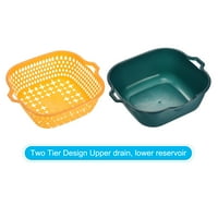 Jedinstvene ponude dvoslojna košara za odvod s filtrom za pranje posuđa naprava Plava Žuta, zelena bijela