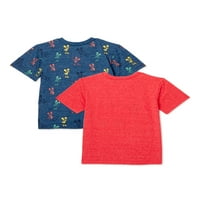 Disney Mickey Mouse Boys Big Face Mickey & All Overprint grafičke majice, pakiranje, veličine 4-18