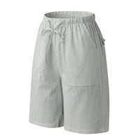Labakihah muške kratke hlače muške ležerne labave labave elastične kratke hlače s velikim strukom s džepovima